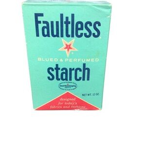Faultless Starch Blued & Perfumed Starch Unopened 12oz Box NOS